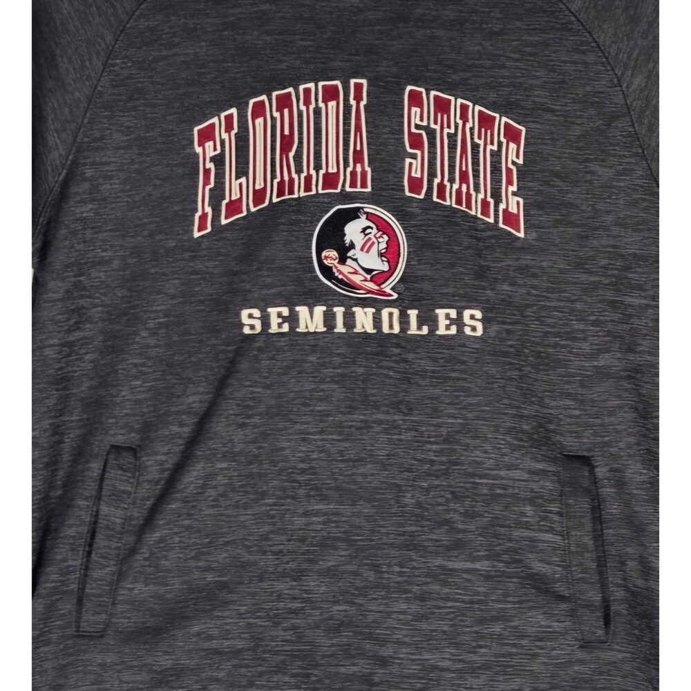 Colosseum FSU Grey Men Hoodie Pullover Sz M Florida State Seminoles Athleisure - Picture 2 of 9